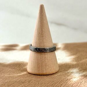 Sterling silver floral stacking ring